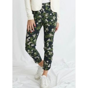 Marine Layer Lightweight High Waisted Allison Pant in Navy Floral